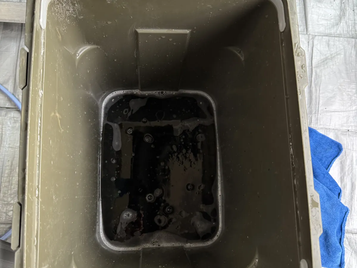 洗浄後の排水