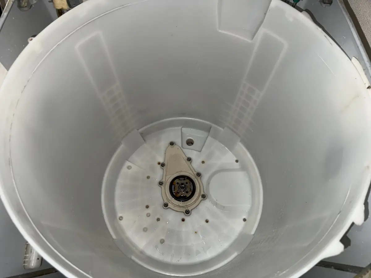 縦型洗濯機の作業後